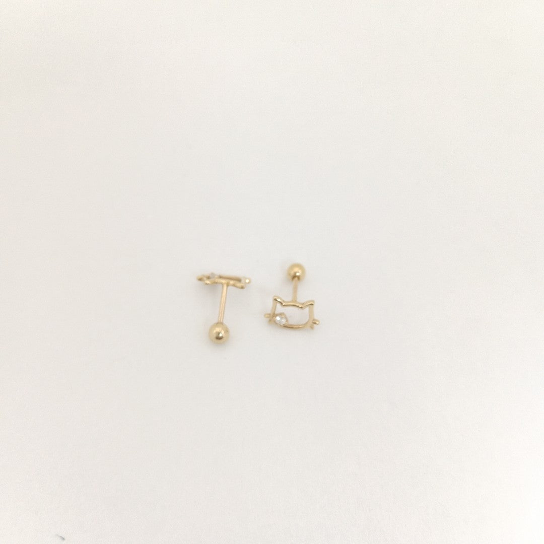BROQUELES PAR ORO 14 K 0.7 GRMS (SEMINUEVO)
