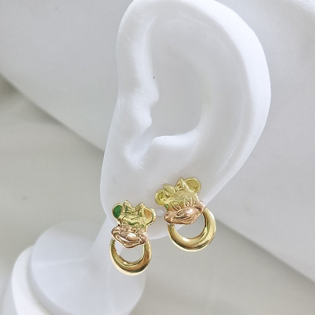 ARETES PAR ORO 14 K 1.8 GRMS (SEMINUEVO)