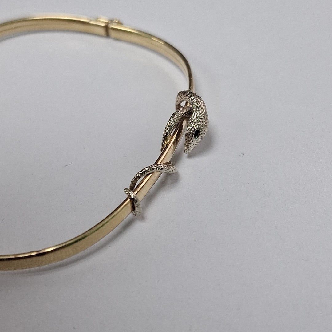 PULSERA RIGIDA ORO COMBINADO 14 K 5.5 GRMS (SEMINUEVO)