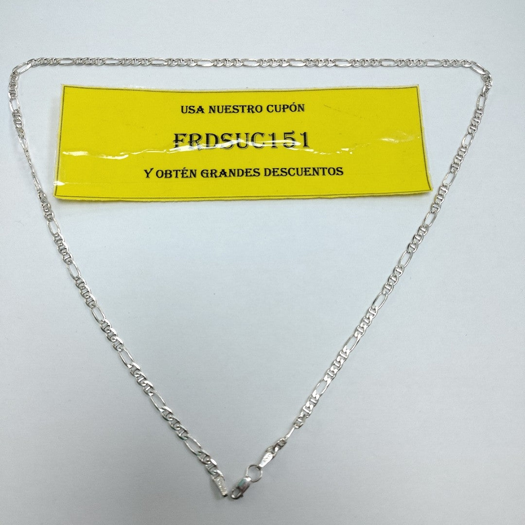 CADENA TEJIDO MARINERO PLATA .925 55 CM 7.9 GR (NUEVO)