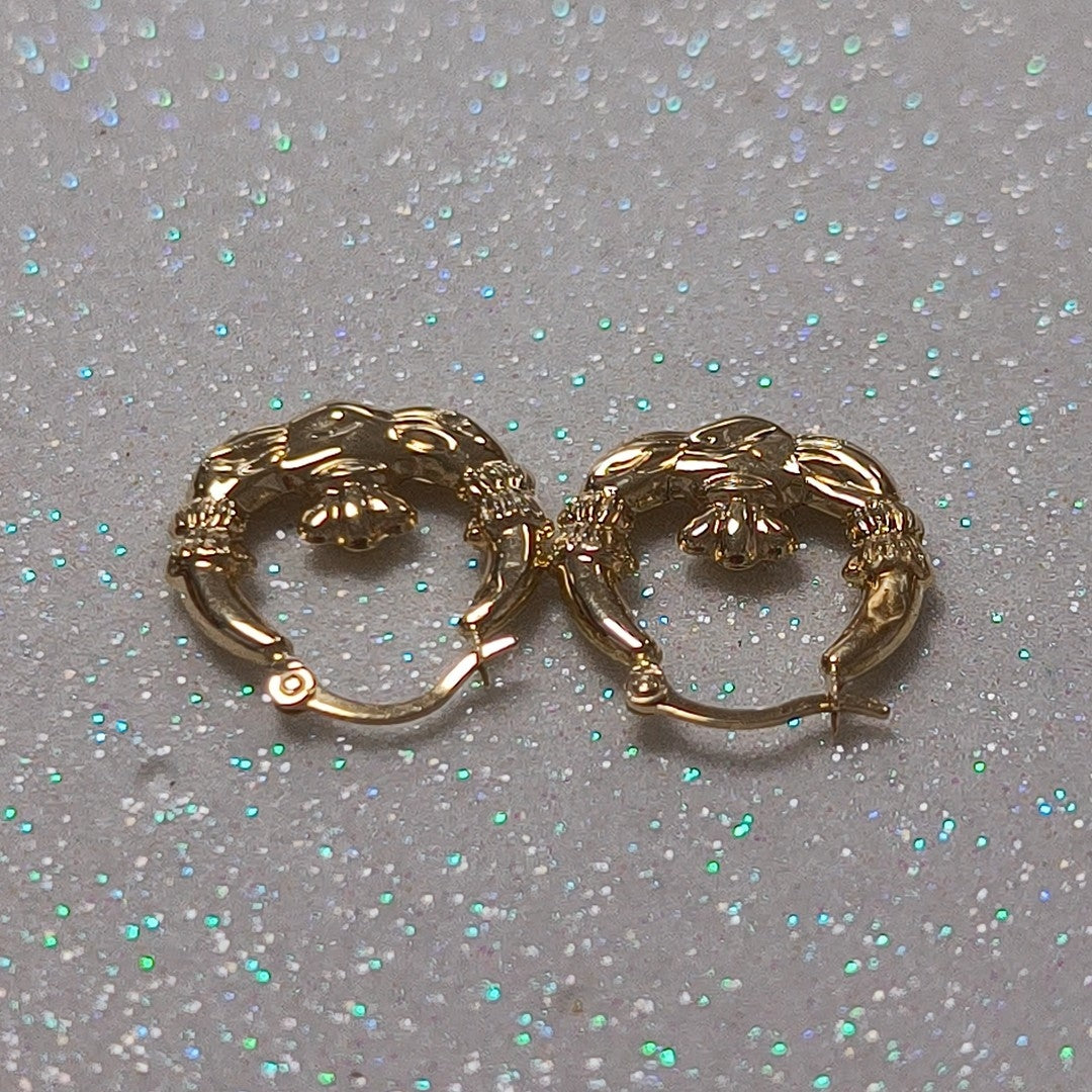 BROQUELES PAR ORO 14 K 0,80 GRMS (SEMINUEVO)