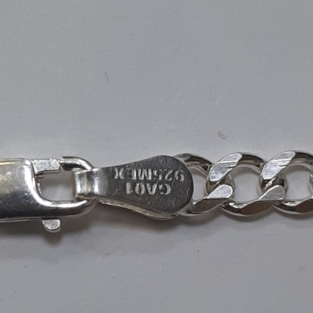 CADENA TEJIDO BARBADO PLATA .925 55 CM 12.9 GR (NUEVO)