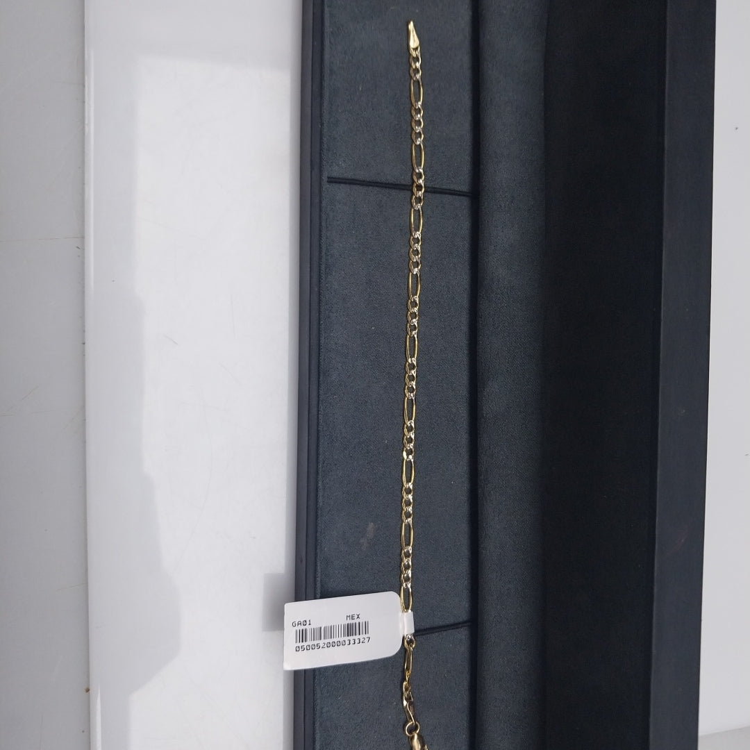 PULSERAS 3X1 DIAMANTADA ORO 14K 18 CM 3 GR (NUEVO)