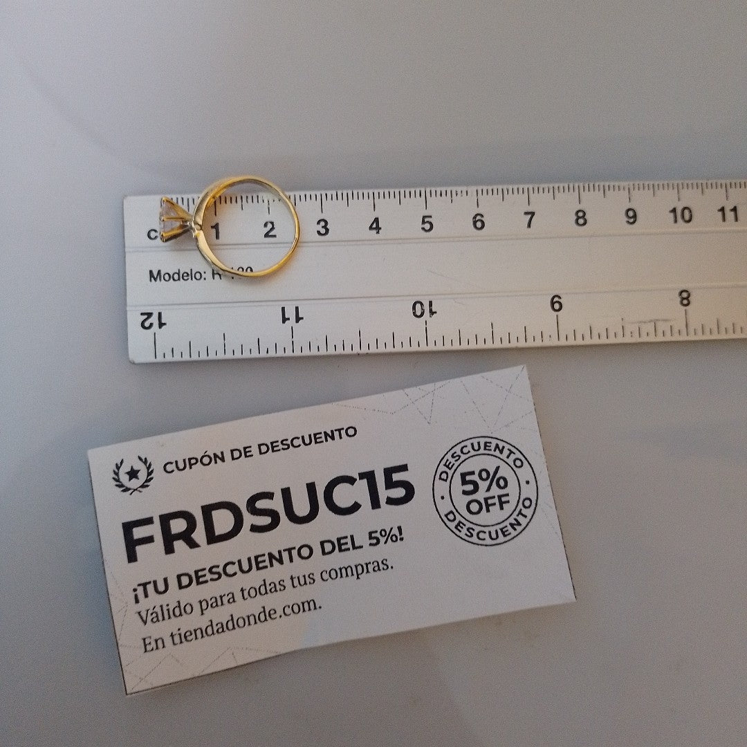 SOLITARIO ORO 14 K 3.4 GRMS (SEMINUEVO)