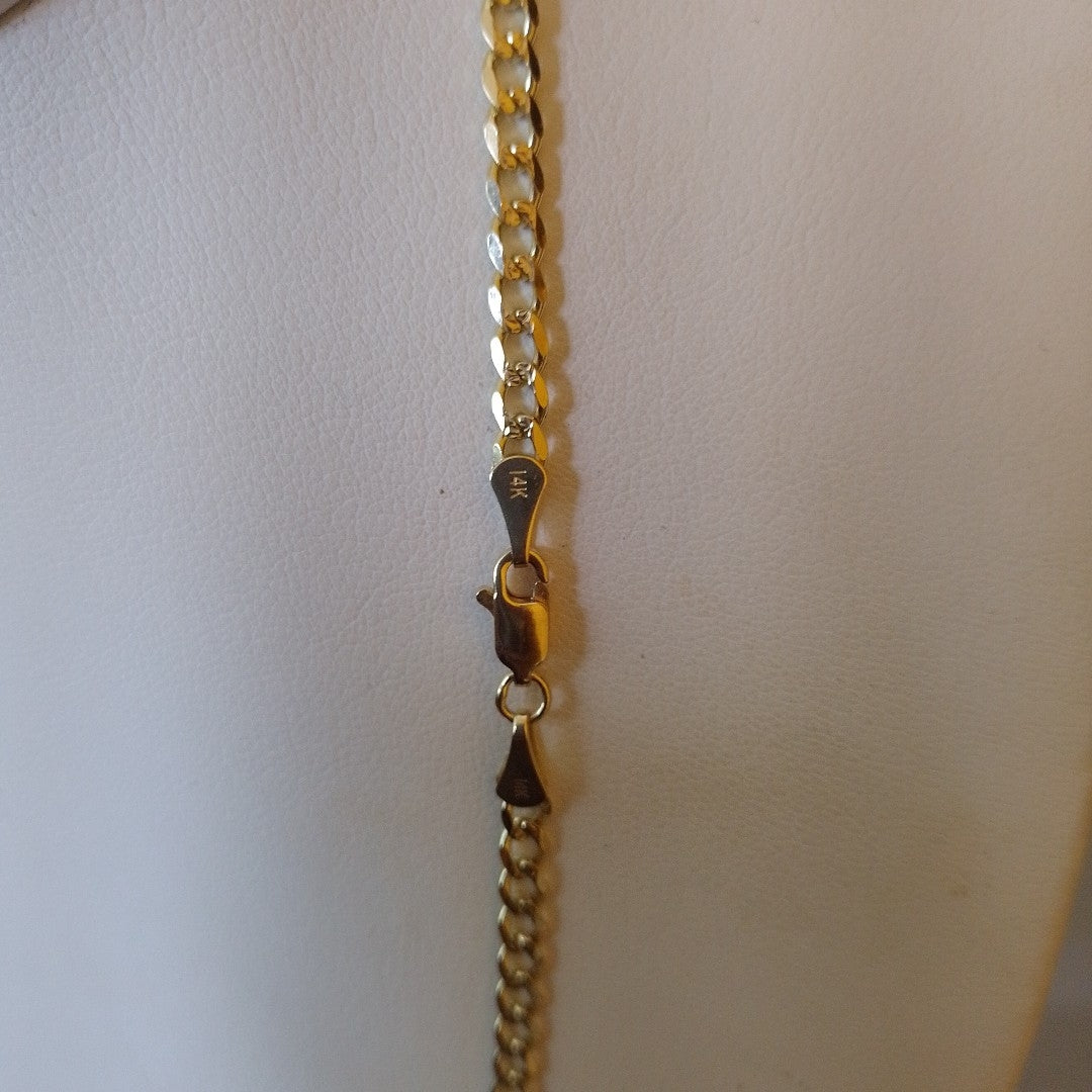 CADENAS BARBADA ORO 14K 55 CM 13.2 GR (NUEVO)