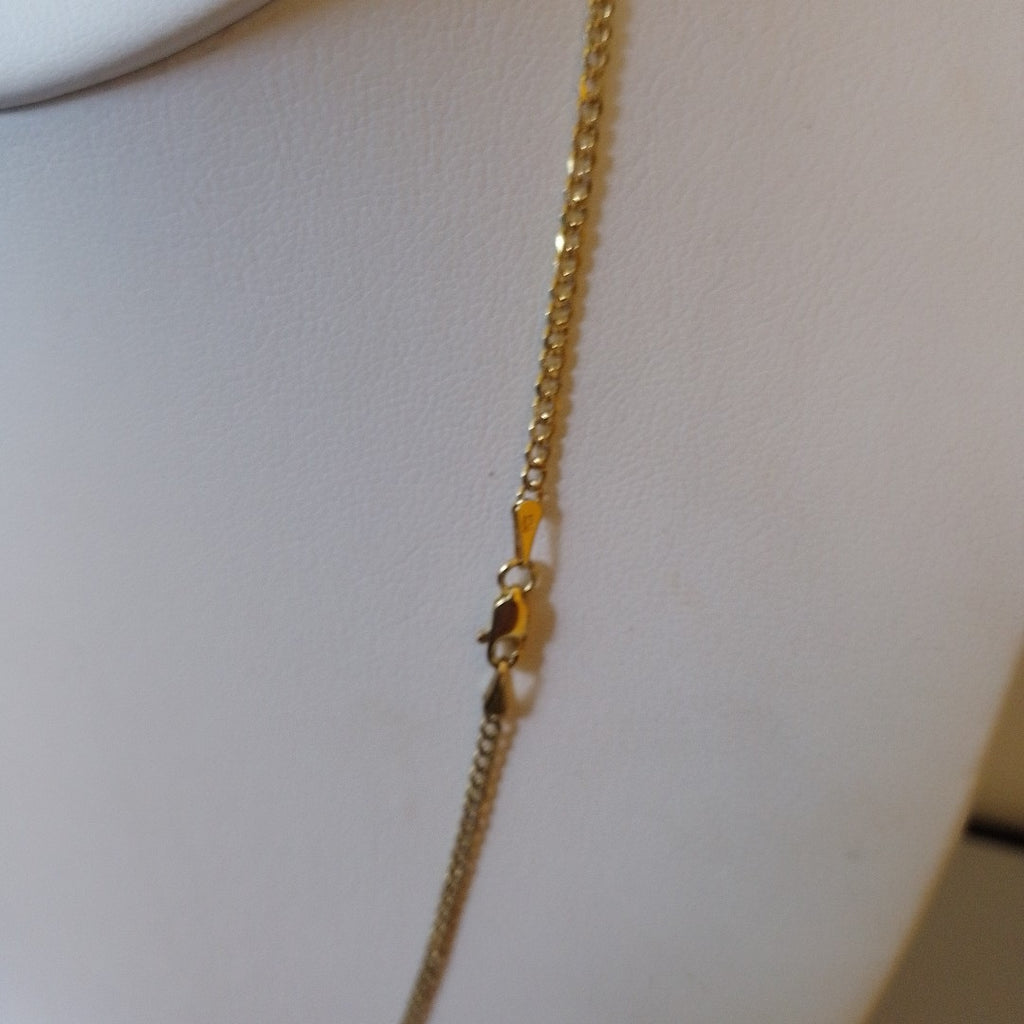 CADENAS BARBADA DIAMANTADA ORO 14K 55 CM 5.7 GR (NUEVO)