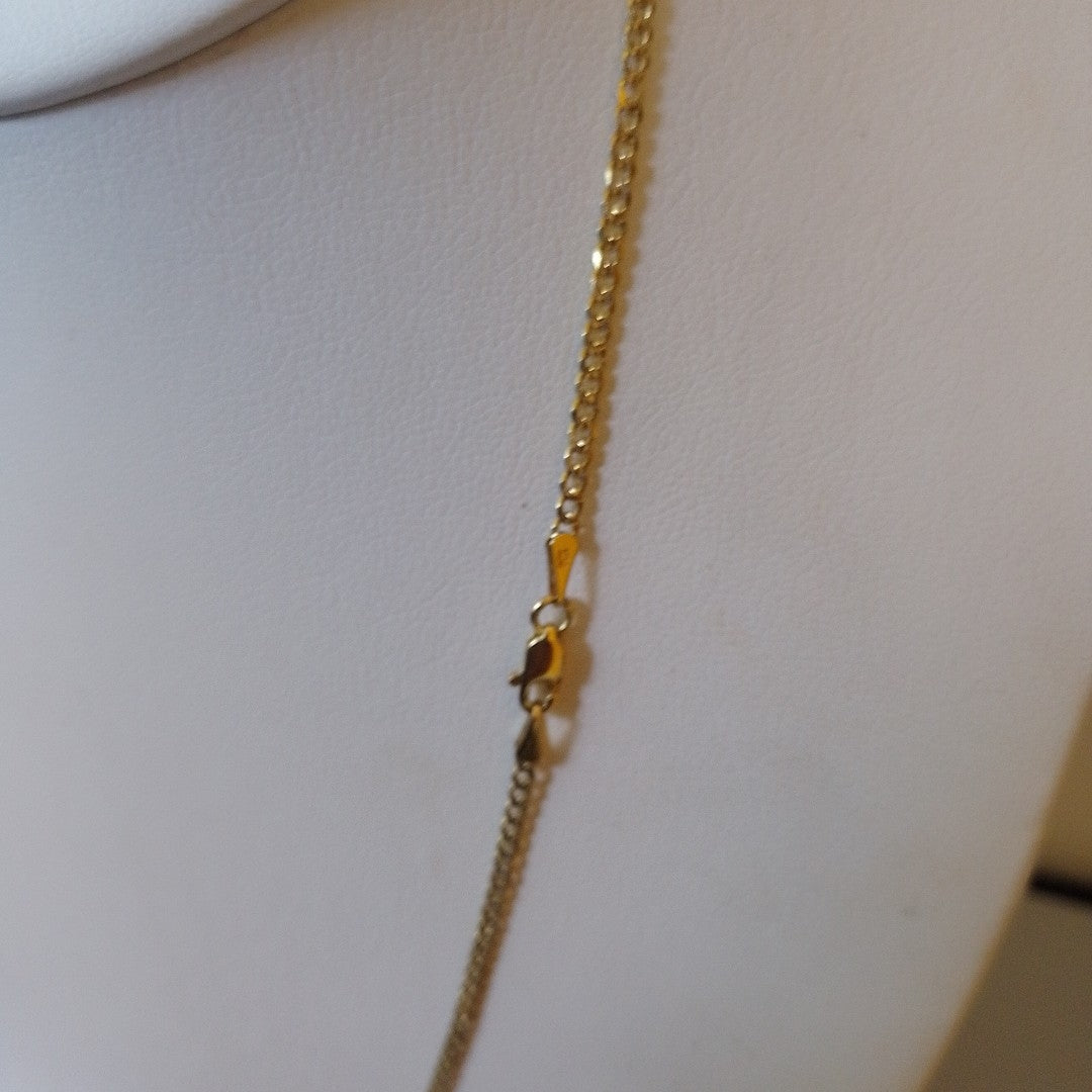 CADENAS BARBADA DIAMANTADA ORO 14K 55 CM 5.7 GR (NUEVO)