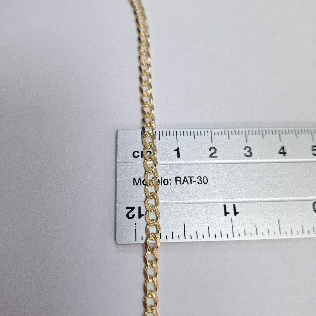 PULSERAS TEJIDO BARBADA ORO 14K 18 CM 4.8 GR (NUEVO)