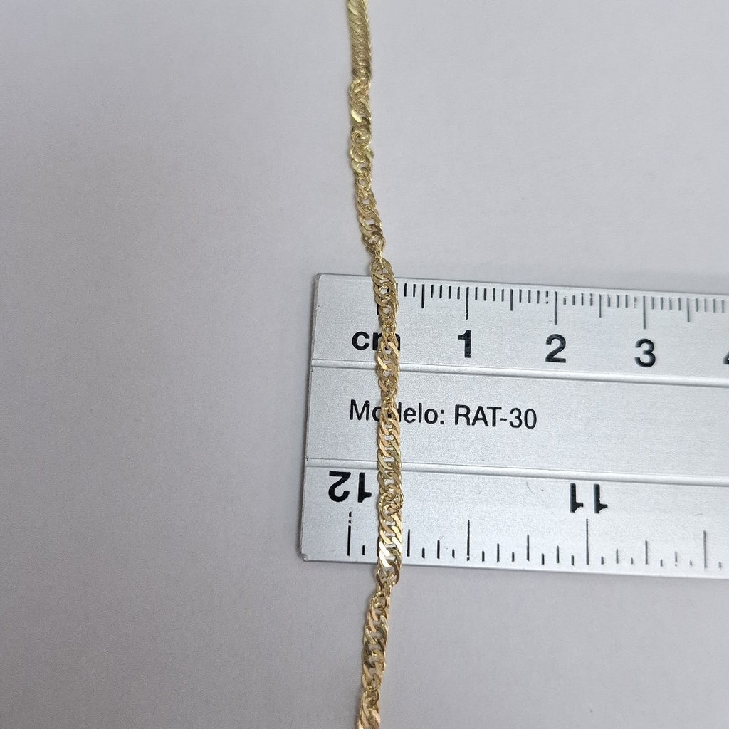PULSERAS TEJIDO MEDIO TZL ORO 14K 18 CM 1.9 GR (NUEVO)