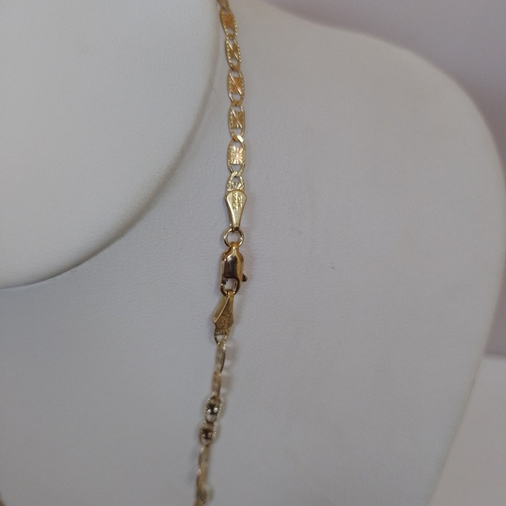 CADENAS TEJIDO GUCHI ORO 10K 55 CM 6.9 GR (NUEVO)