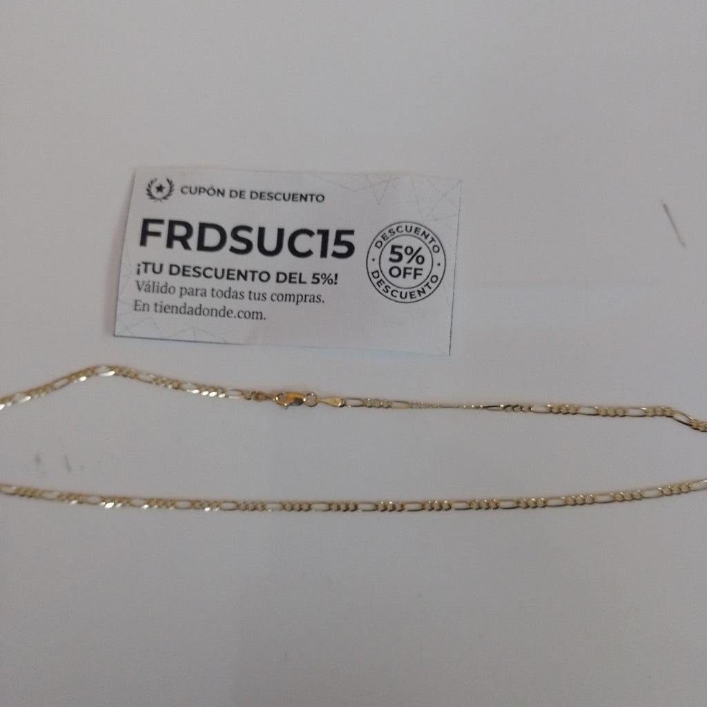 CADENAS 3X1 ORO 14K 55 CM 5 GR (NUEVO)
