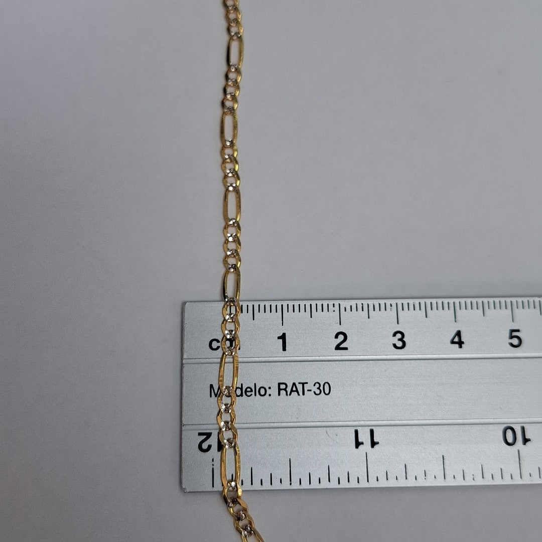 PULSERAS 3X1 DIAMANTADA ORO 14K 18 CM 3 GR (NUEVO)