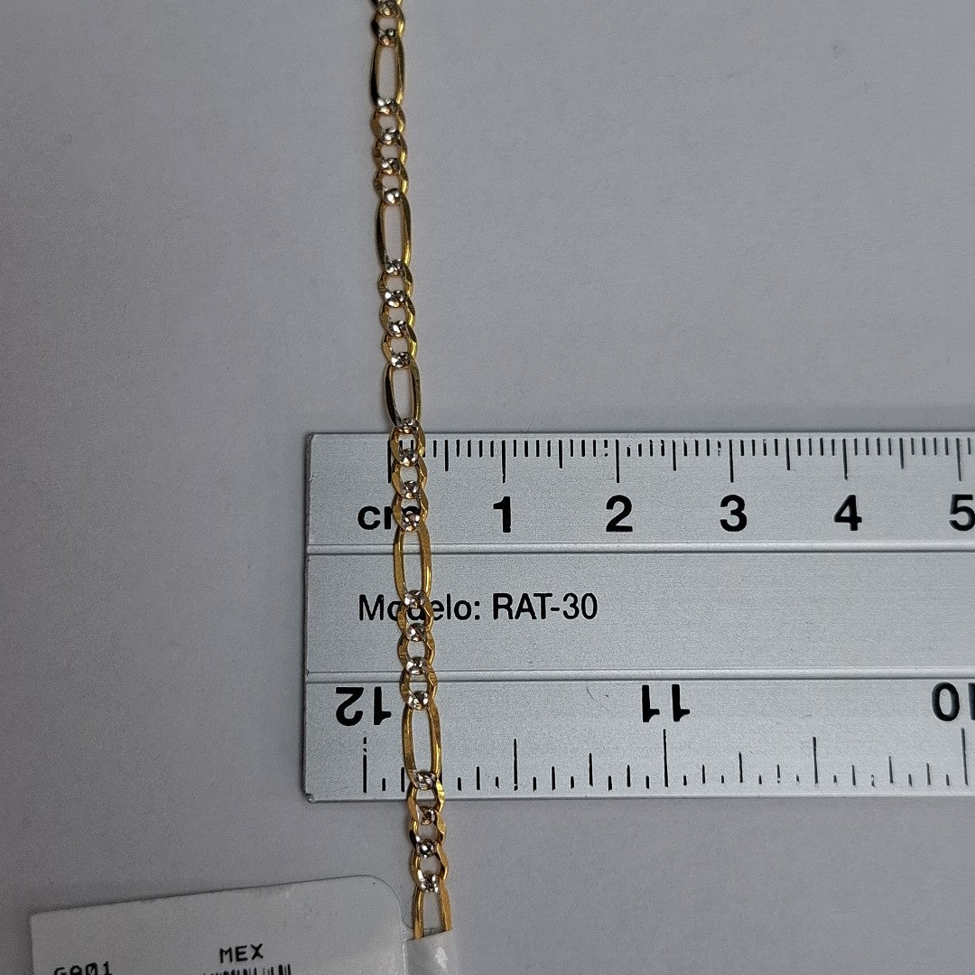PULSERAS 3X1 DIAMANTADA ORO 14K 18 CM 3 GR (NUEVO)