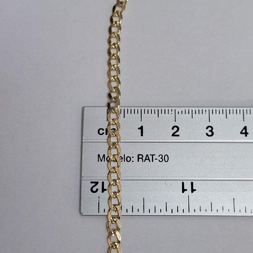 PULSERAS BARBADA ORO 14K 18 CM 4.5 GR (NUEVO)