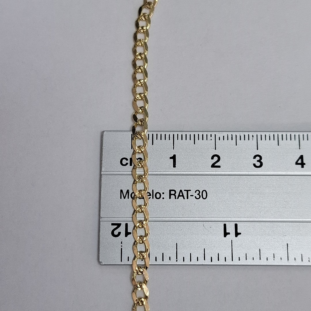 PULSERAS BARBADA ORO 14K 18 CM 4.5 GR (NUEVO)