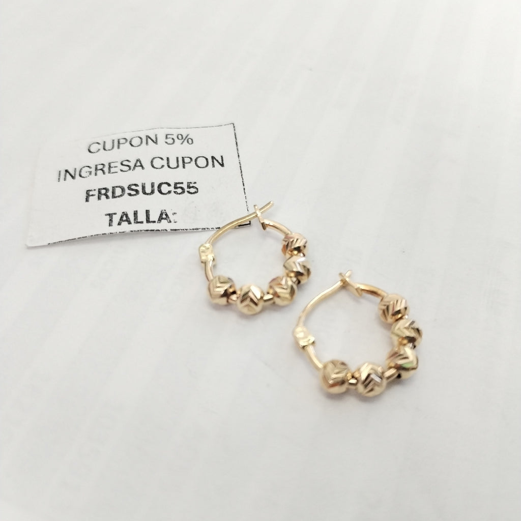 ARRACADAS PAR ORO 14 K 2.1 GRMS (SEMINUEVO)
