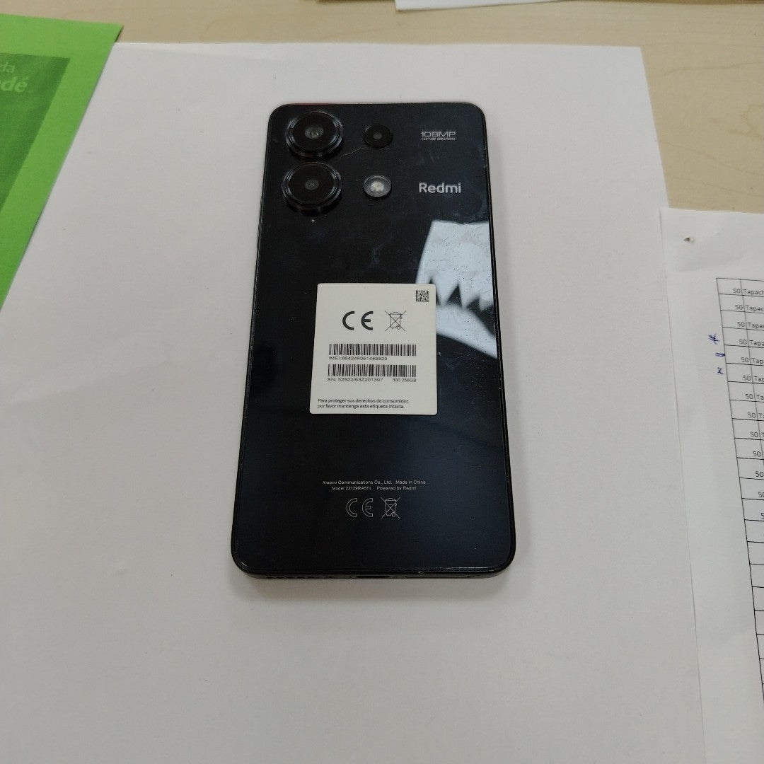 CELULAR XIAOMI REDMI NOTE 13 23129RA5FL (2024) 256 GB 8 GB RAM (SEMINUEVO)