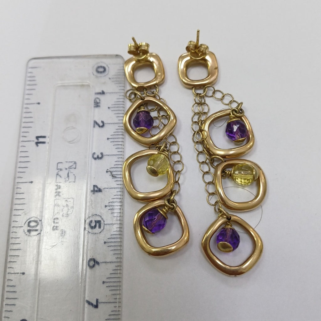 BROQUELES PAR ORO 14 K 14,50 GRMS (SEMINUEVO)