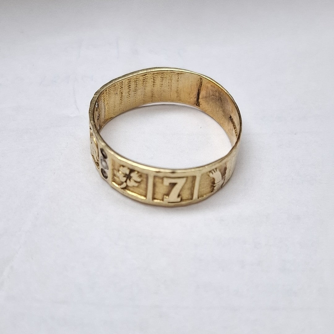 ARGOLLA DE LA SUERTE ORO 14 K 4,20 GRMS (SEMINUEVO)