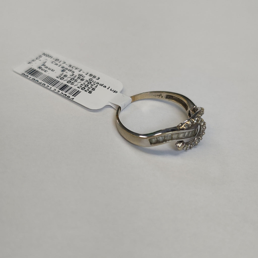 ANILLO ORO, ORO BLANCO 14 K 2.5 GRMS (SEMINUEVO)