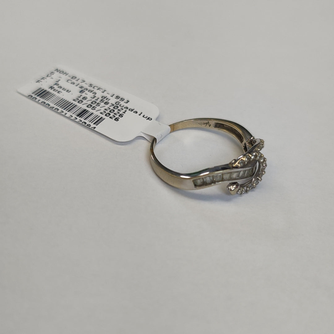 ANILLO ORO, ORO BLANCO 14 K 2.5 GRMS (SEMINUEVO)