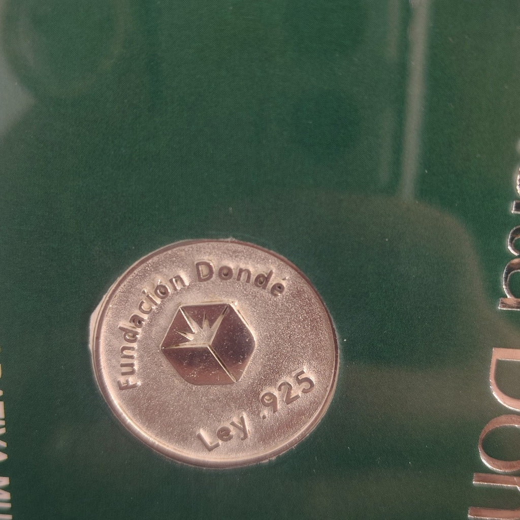 MEDALLA CONMEMORATIVA FRD FÚTBOL MOTIVO COLIBRI PLATA .925 8 GR (NUEVO)