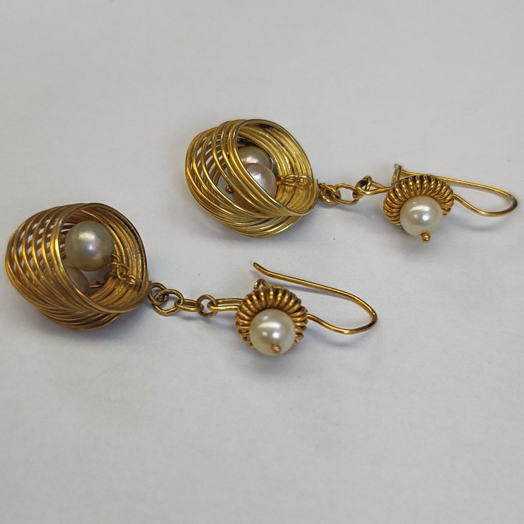 ARETES PAR ORO 14 K 9.2 GRMS (SEMINUEVO)