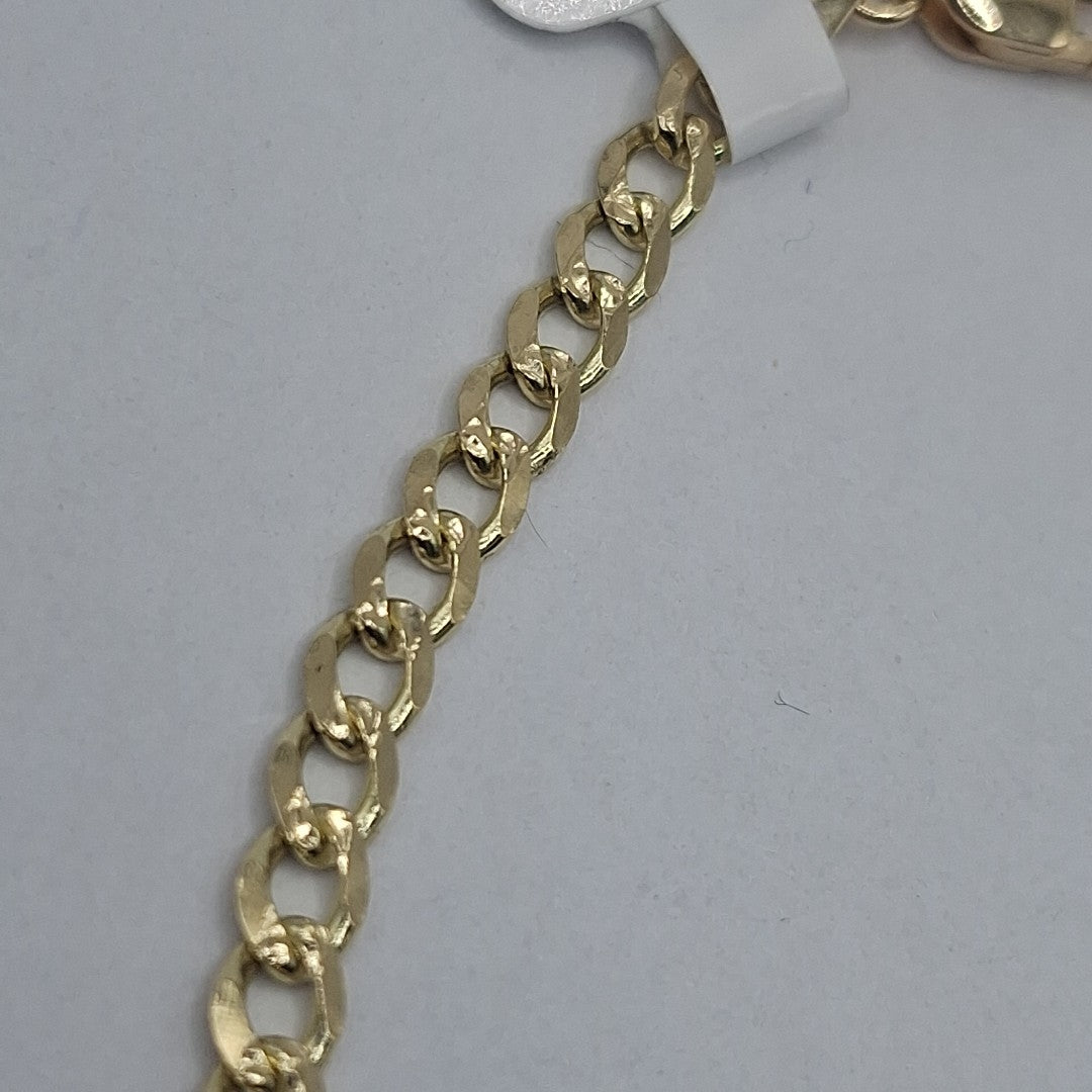 PULSERAS TEJIDO BARBADA ORO 14K 18 CM 4.6 GR (NUEVO)