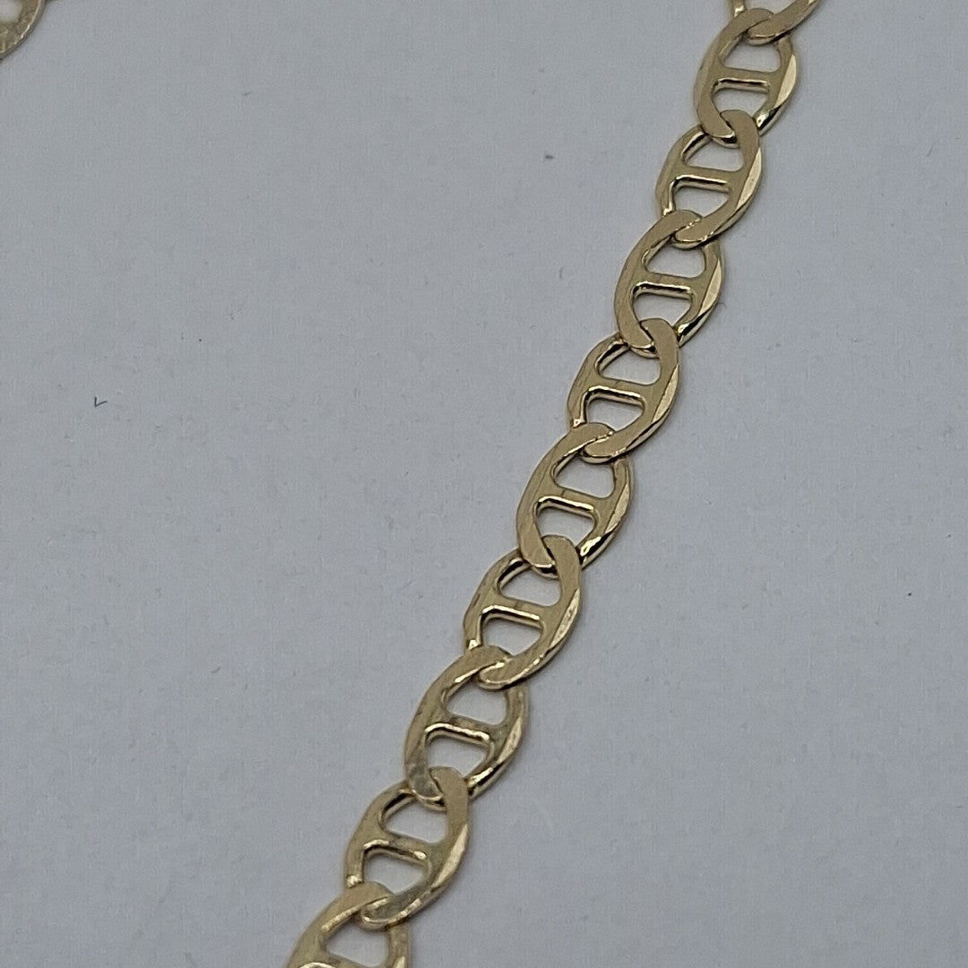 PULSERAS TEJIDO MARINERA ORO 14K 21 CM 3.5 GR (NUEVO)
