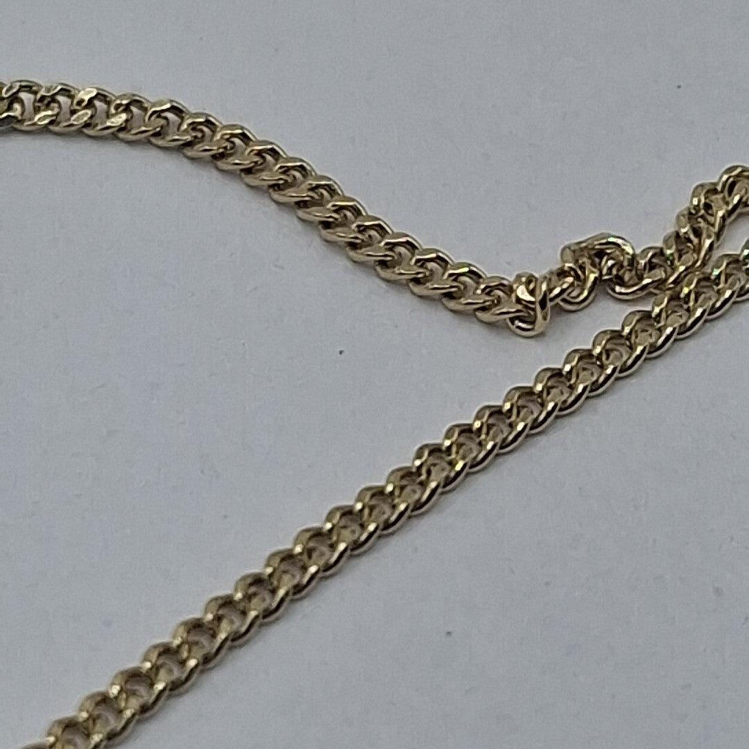CADENAS TEJIDO BARBADA ORO 10K 55 CM 3.1 GR (NUEVO)