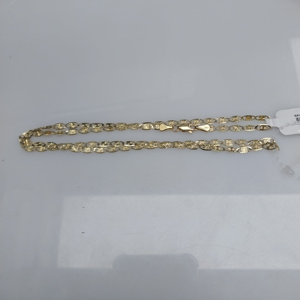 CADENAS TEJIDO GUCHI ORO 14K 55 CM 7.2 GR (NUEVO)