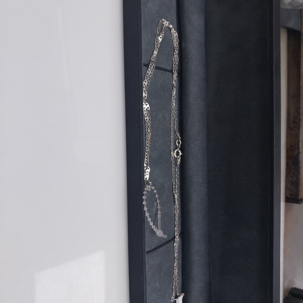 CADENA TEJIDO ESPEJO PLATA .925 60 CM 4.2 GR (NUEVO)