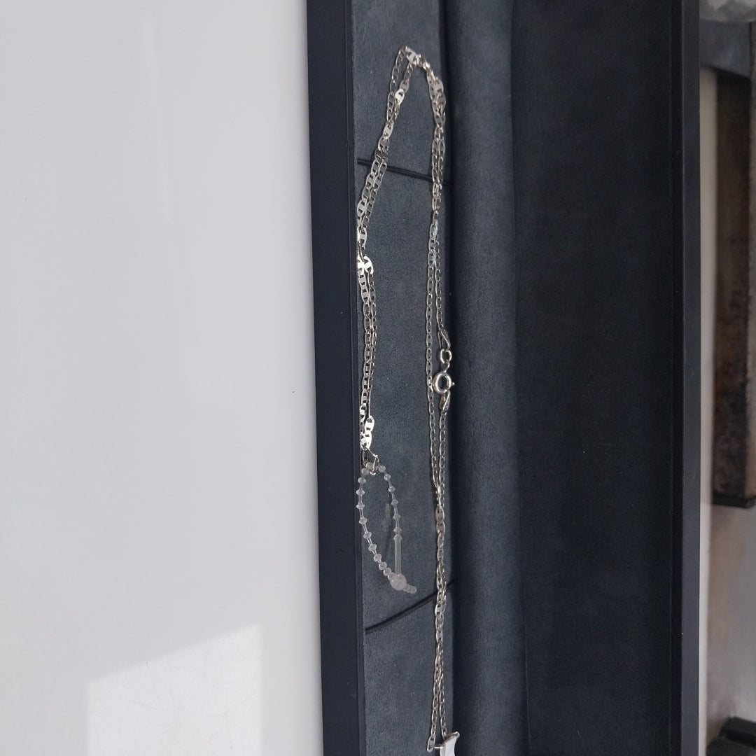 CADENA TEJIDO ESPEJO PLATA .925 60 CM 4.2 GR (NUEVO)