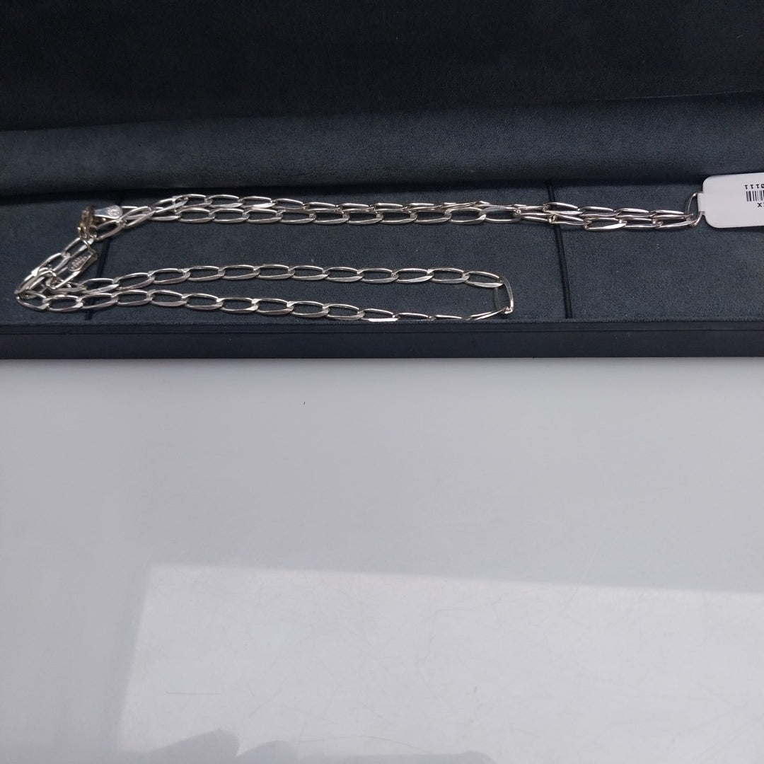 CADENA TEJIDO ESLABONES PLATA .925 60 CM 10.6 GR (NUEVO)