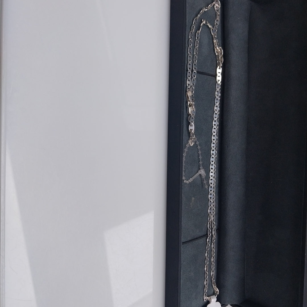 CADENA TEJIDO GUCHI PLATA .925 60 CM 9.2 GR (NUEVO)