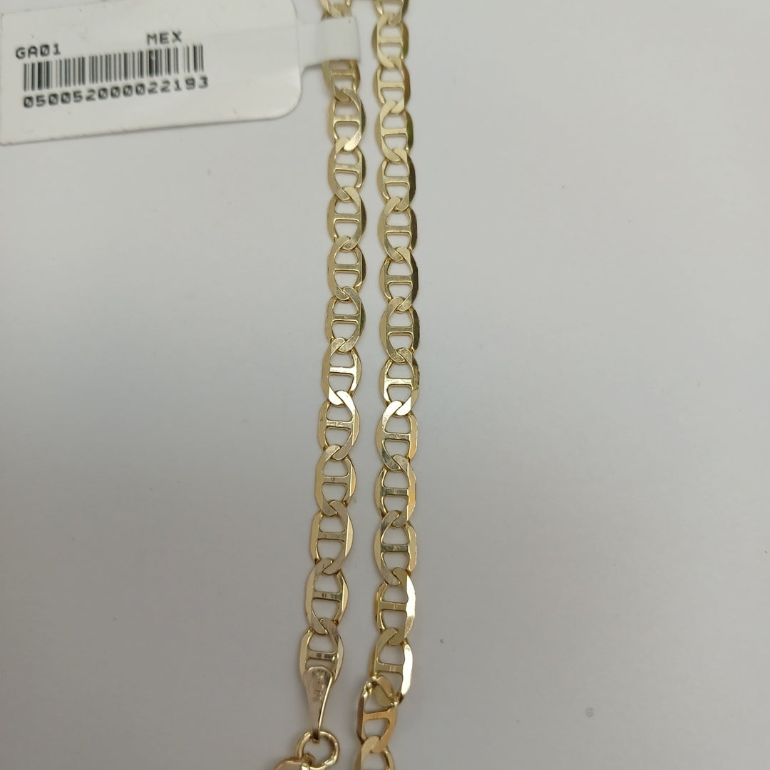 PULSERAS TEJIDO MARINERA ORO 14K 16 CM 2.8 GR (NUEVO)