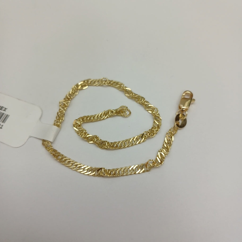 PULSERAS TEJIDO MEDIO TZL ORO 14K 18 CM 1.9 GR (NUEVO)