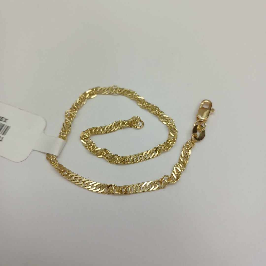 PULSERAS TEJIDO MEDIO TZL ORO 14K 18 CM 1.9 GR (NUEVO)