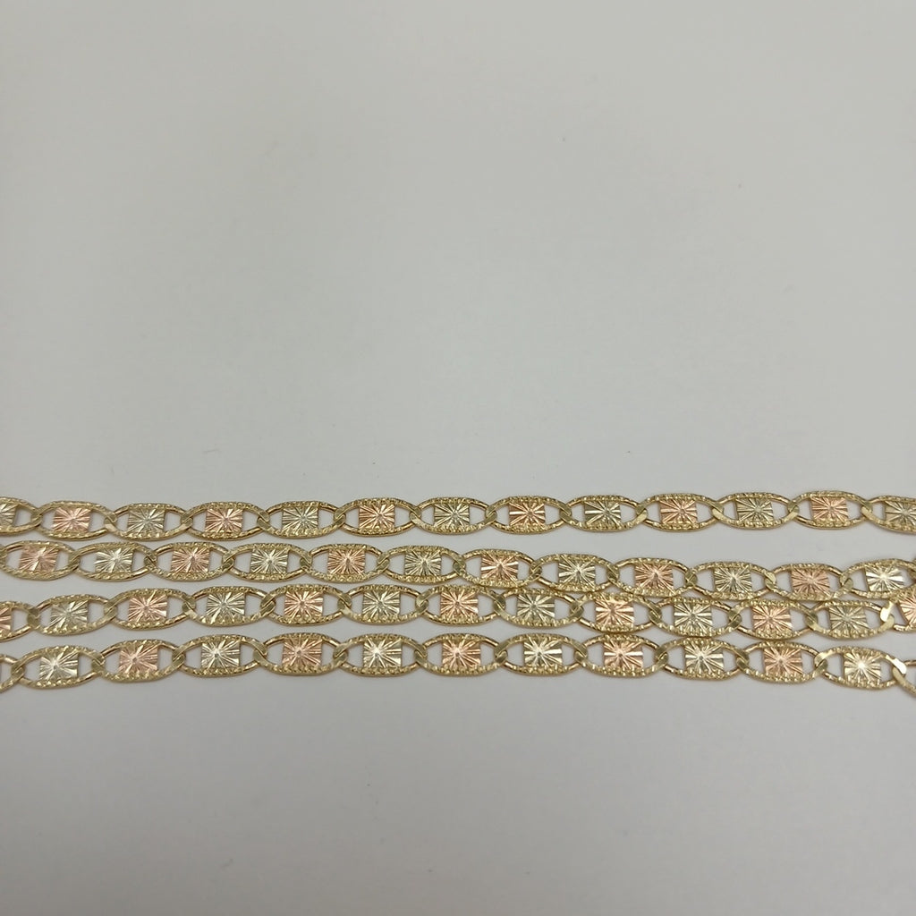 CADENAS TEJIDO GUCHI ORO 10K 55 CM 6.9 GR (NUEVO)
