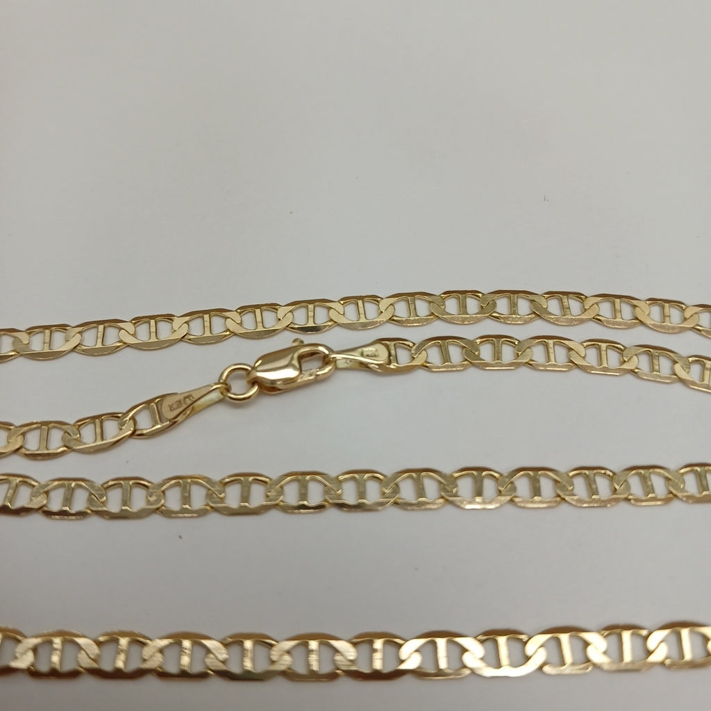 CADENAS TEJIDO MARINERA ORO 14K 55 CM 7.8 GR (NUEVO)
