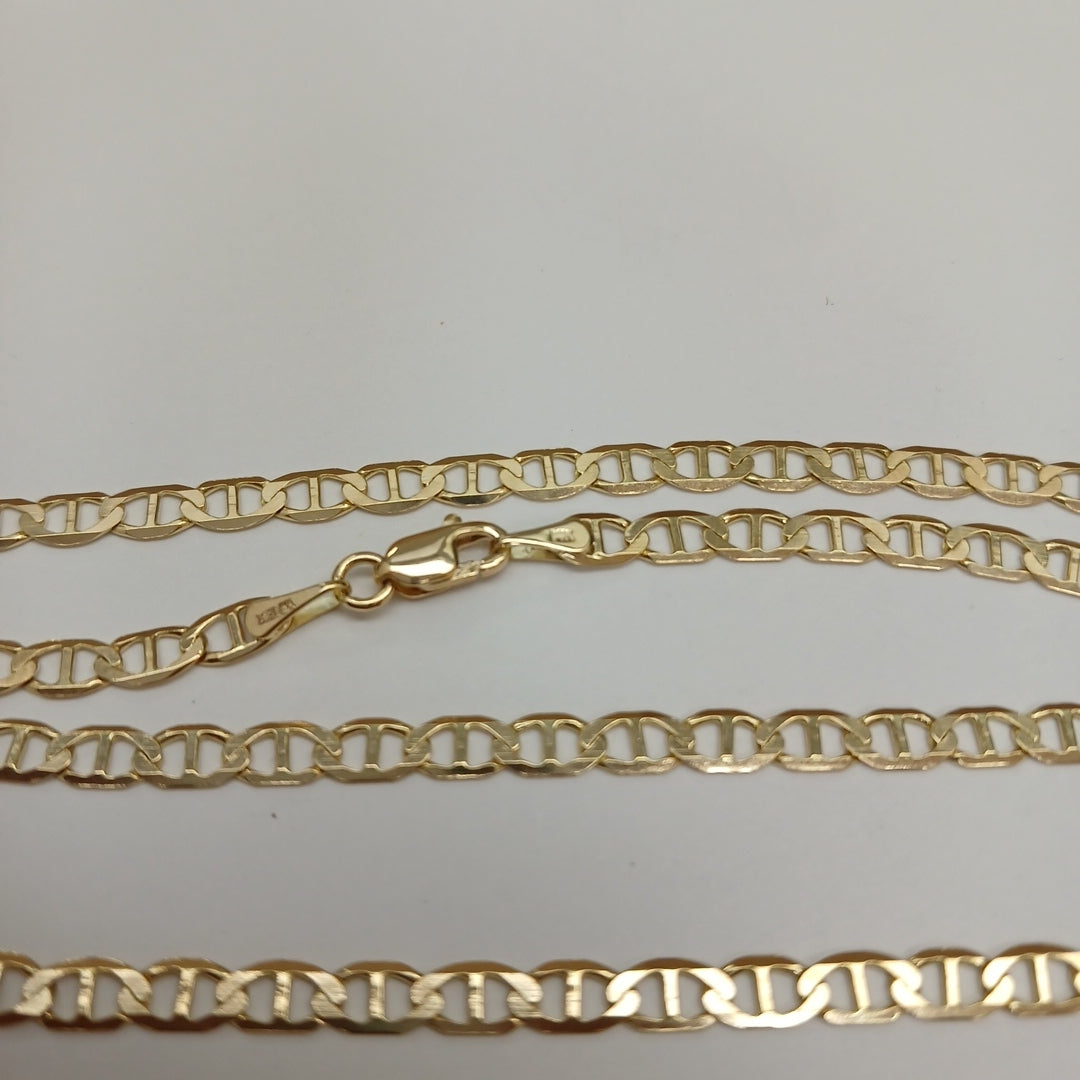 CADENAS TEJIDO MARINERA ORO 14K 55 CM 7.8 GR (NUEVO)