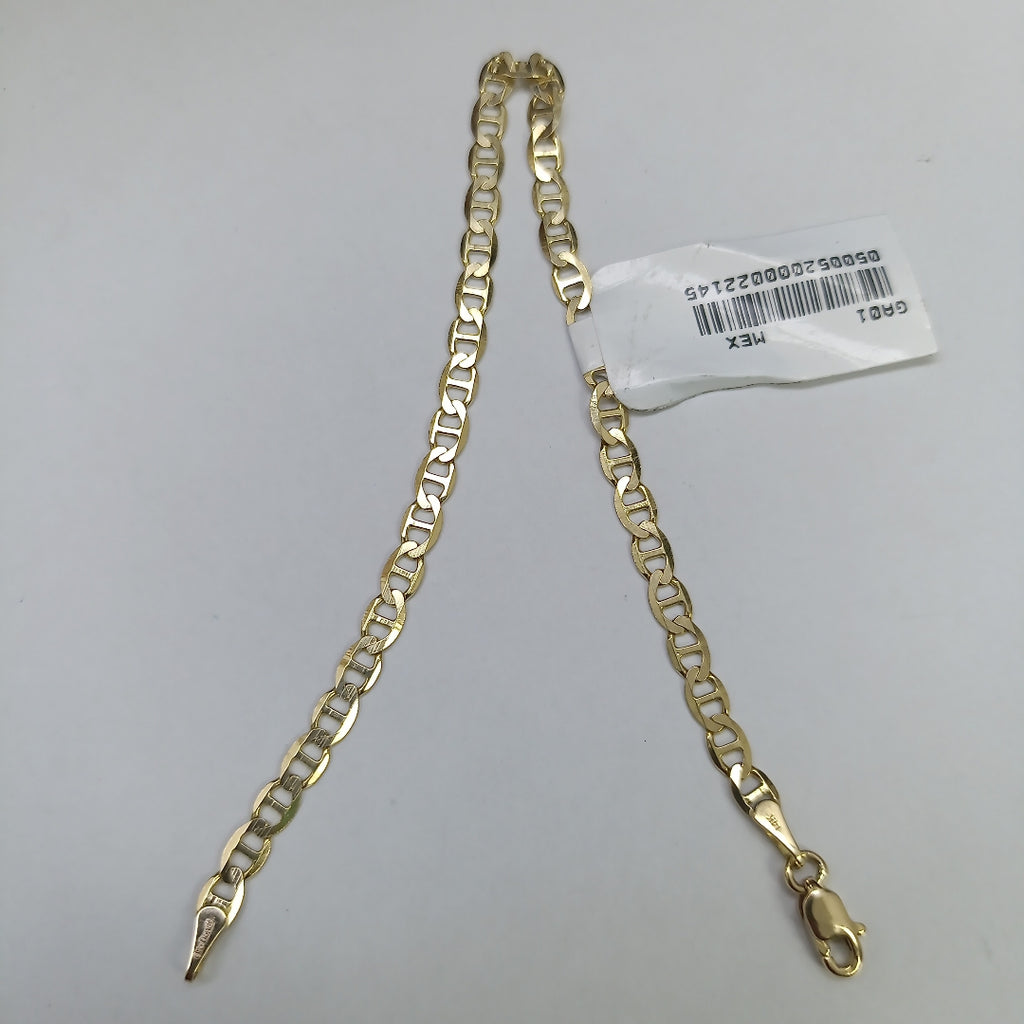 PULSERAS TEJIDO MARINERA ORO 14K 18 CM 2.9 GR (NUEVO)