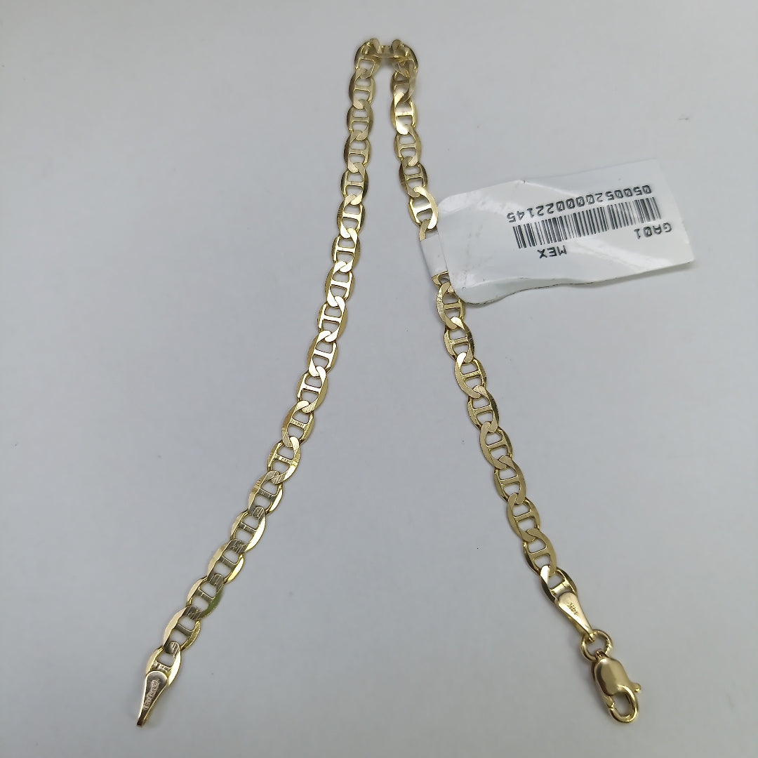 PULSERAS TEJIDO MARINERA ORO 14K 18 CM 2.9 GR (NUEVO)