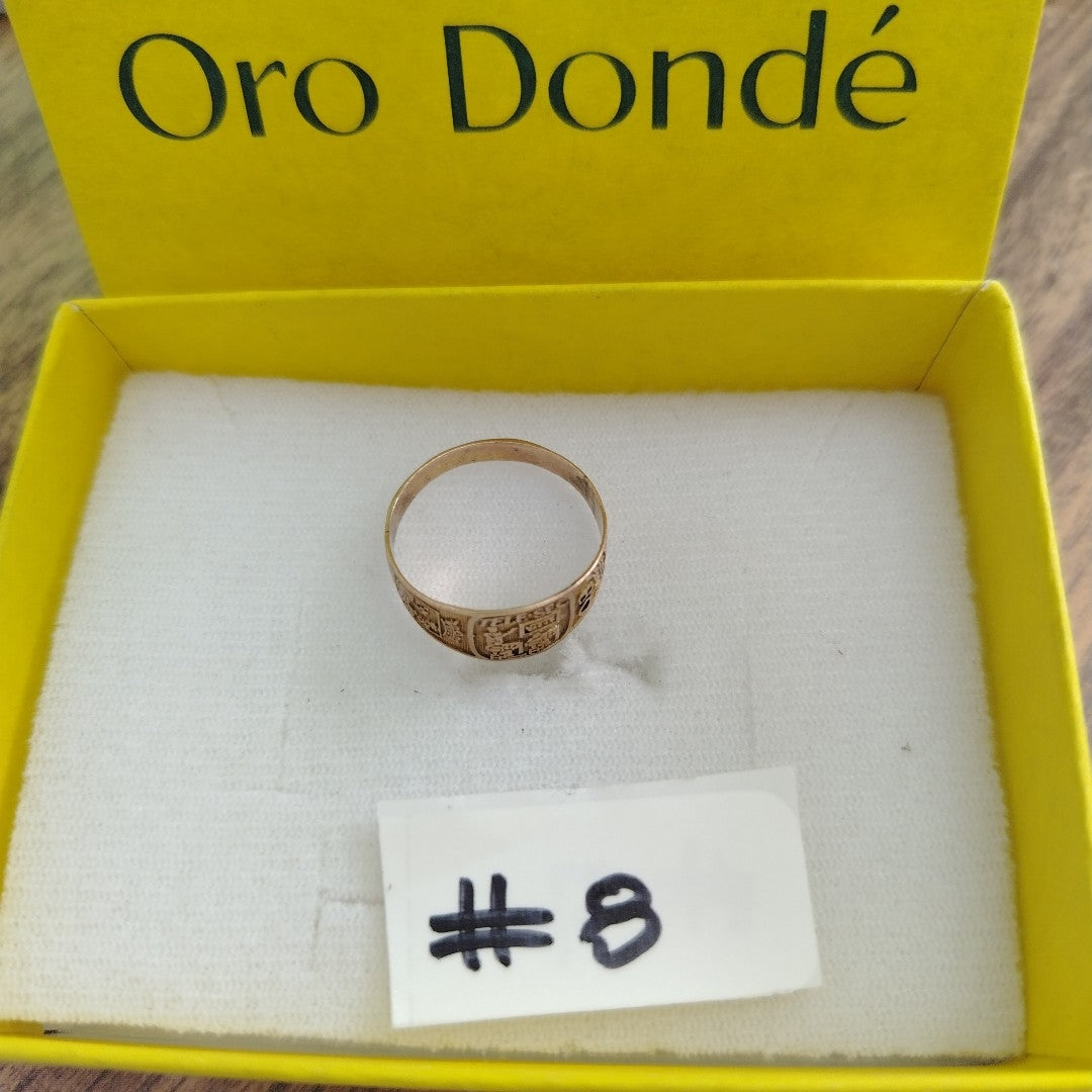 ANILLO DE GRADUACIÓN ORO 8 K 1.3 GRMS (SEMINUEVO)