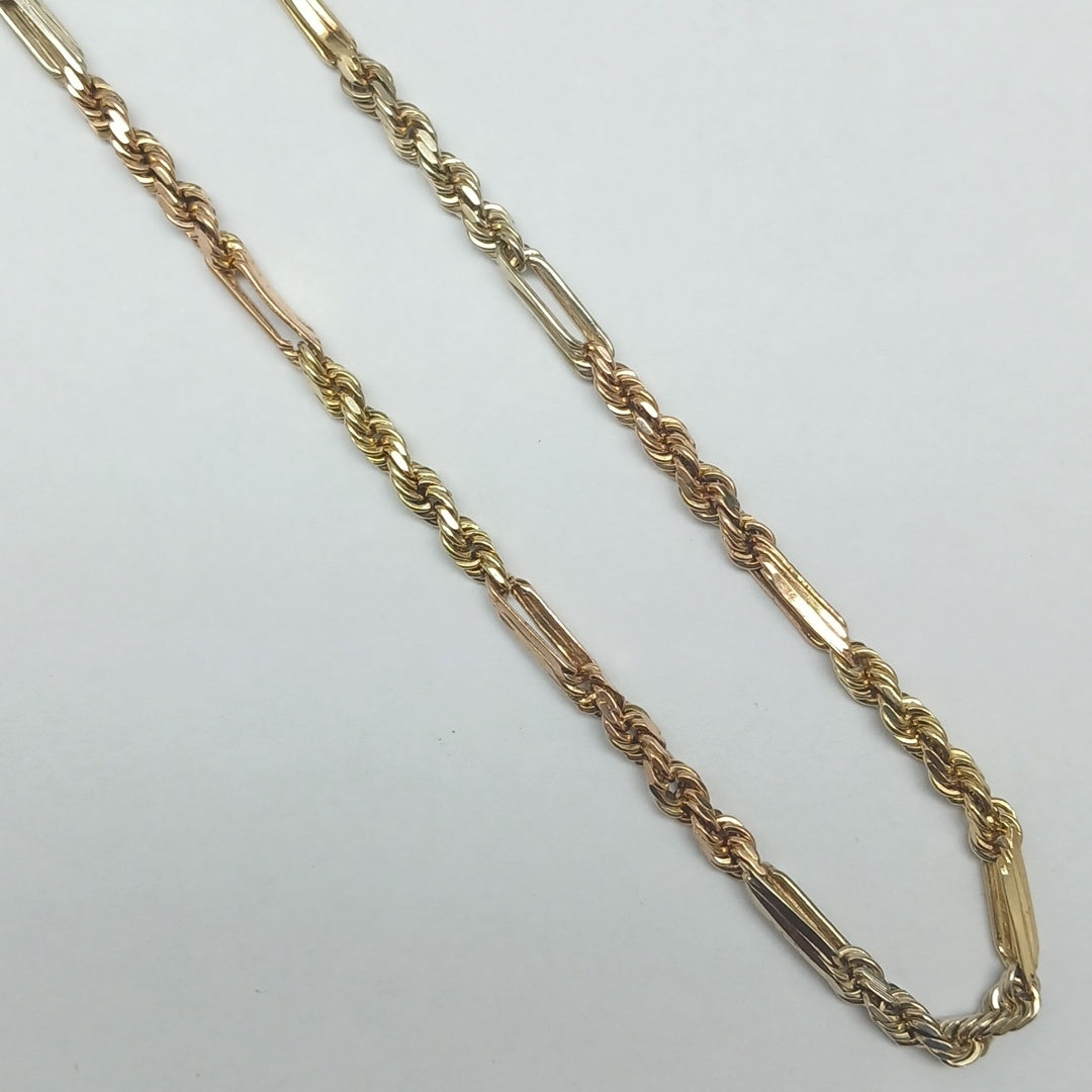 CADENA ORO,ORO COMBINADO 14 K 28,30 GRMS (SEMINUEVO)