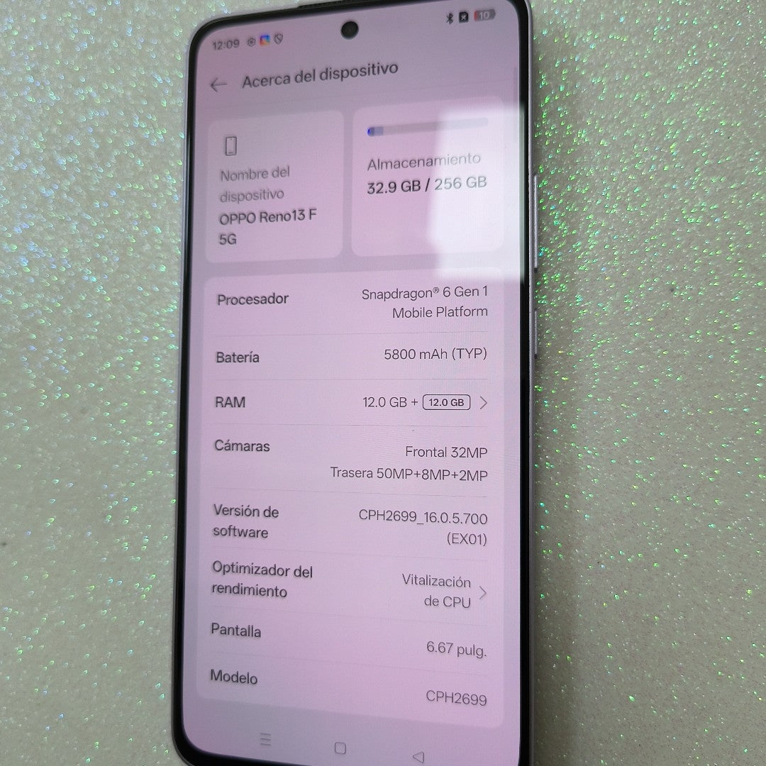 CELULAR OPPO RENO 13F 5G CPH2699 (2025) 256 GB 12 GB RAM (SEMINUEVO)