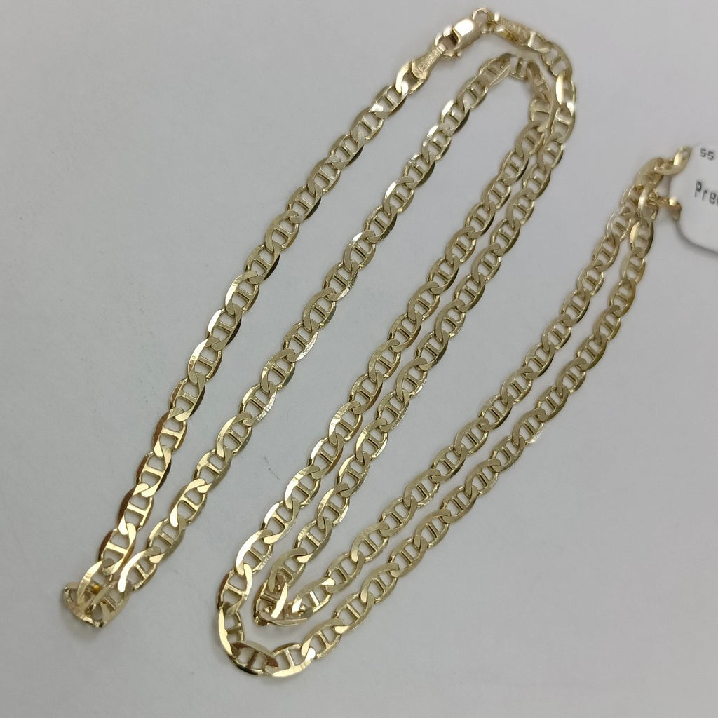 CADENAS TEJIDO GUCHI ORO 10K 55 CM 7.5 GR (NUEVO)