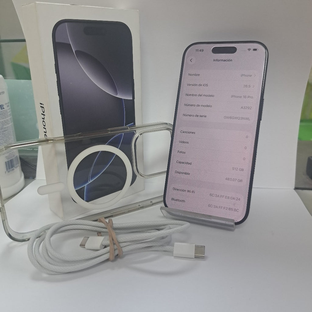 CELULAR APPLE IPHONE 16 PRO A3292 (2024) 512 GB 8 GB RAM (SEMINUEVO)