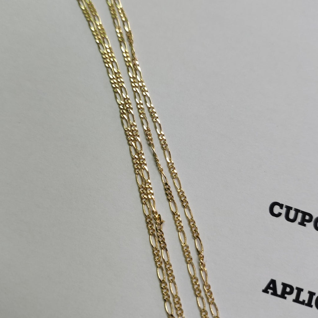 CADENAS TEJIDO 3X1 ORO 14K 55 CM 2.7 GR (NUEVO)