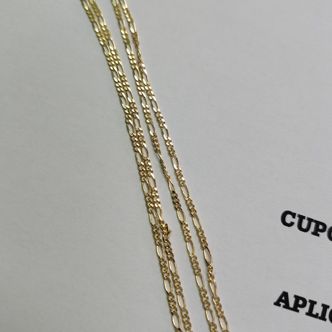 CADENAS TEJIDO 3X1 ORO 14K 55 CM 2.7 GR (NUEVO)